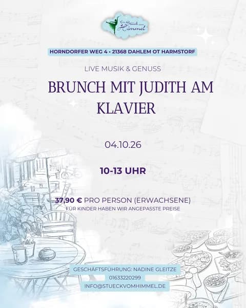 Brunch mit Judith am Klavier am 04.10.2026