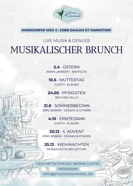 Musikalischer Brunch: alle Termine 2026